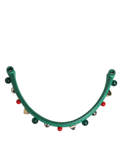 Bandoulière en cuir vert embellie Dolce & Gabbana pour femme