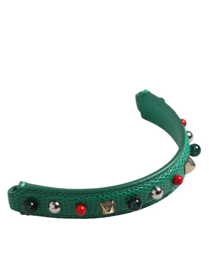 Bandoulière en cuir vert embellie Dolce & Gabbana pour femme