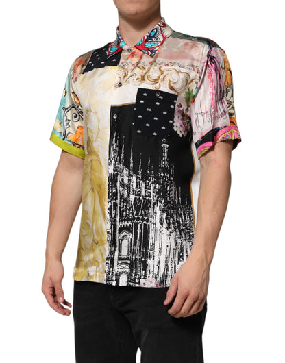 Chemise décontractée boutonnée Dolce & Gabbana imprimée multicolore