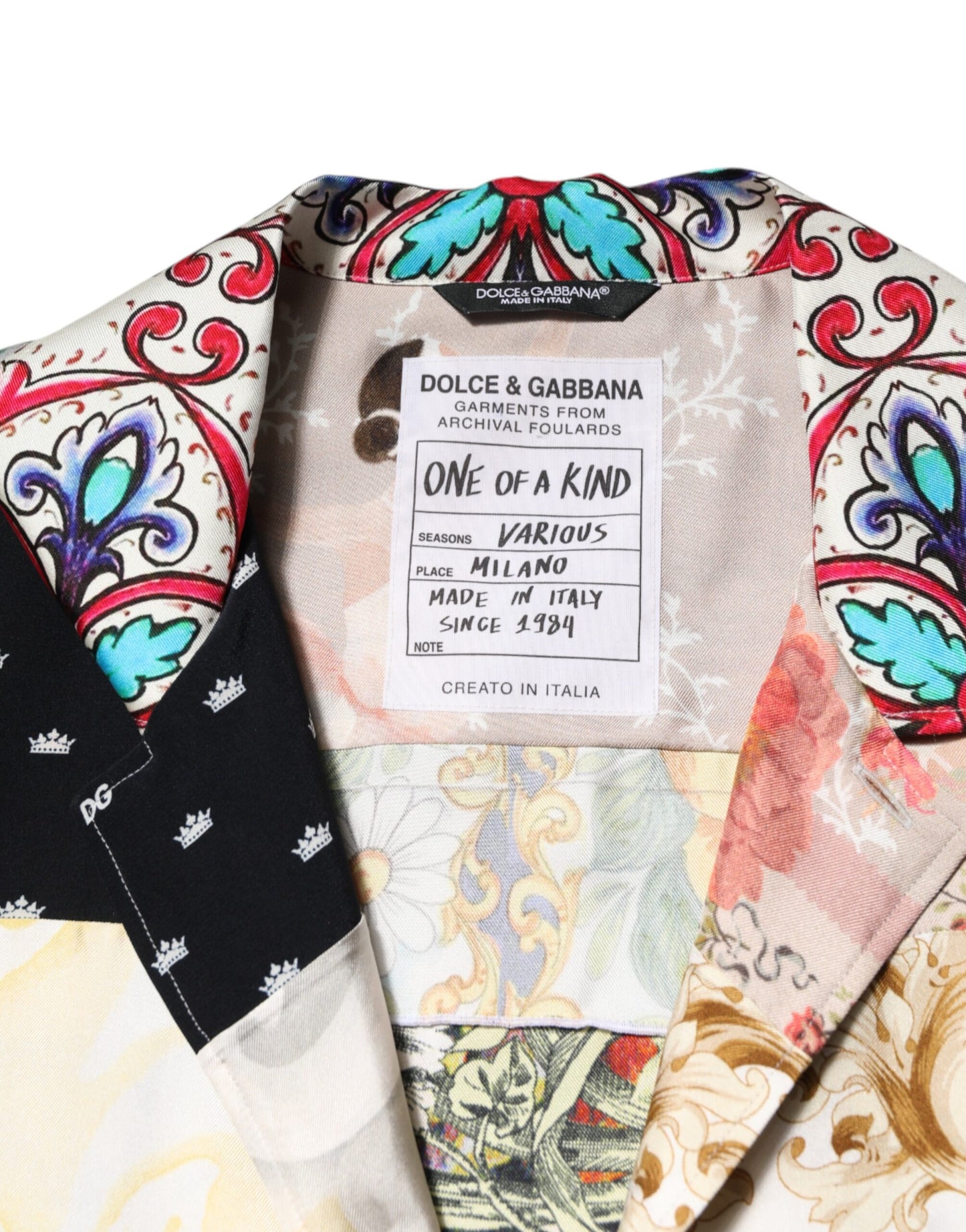 Chemise décontractée boutonnée Dolce & Gabbana imprimée multicolore
