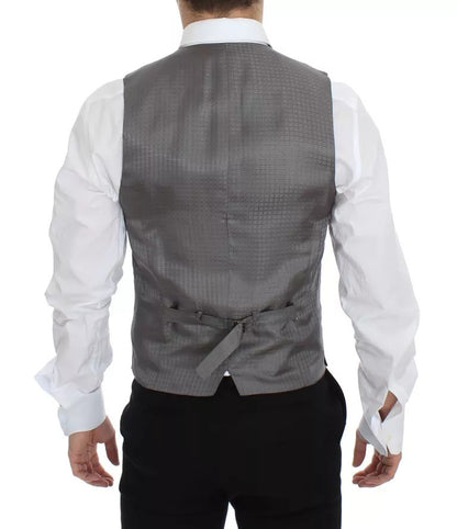 Gilet de costume rayé gris Dolce & Gabbana