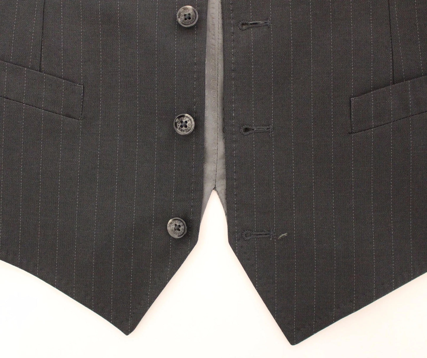 Gilet de costume rayé gris Dolce & Gabbana