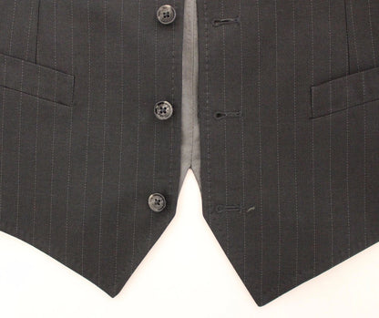 Gilet de costume rayé gris Dolce & Gabbana