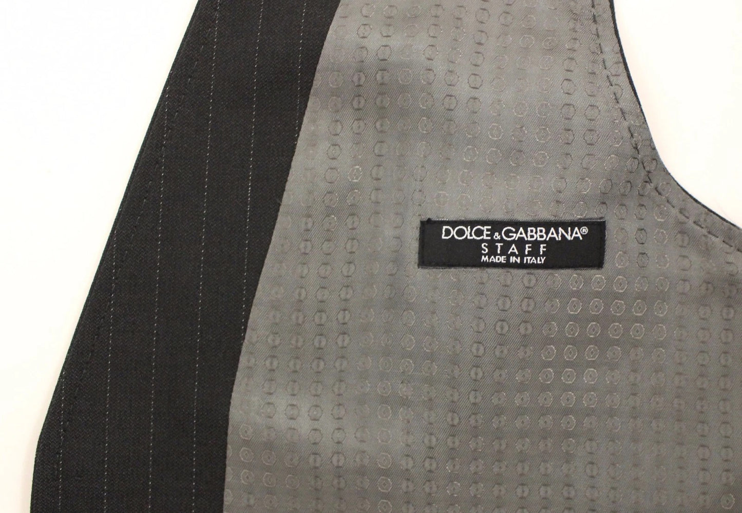 Gilet de costume rayé gris Dolce & Gabbana