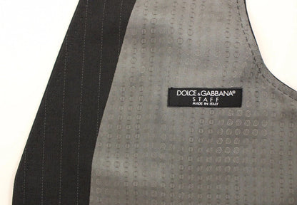Gilet de costume rayé gris Dolce & Gabbana
