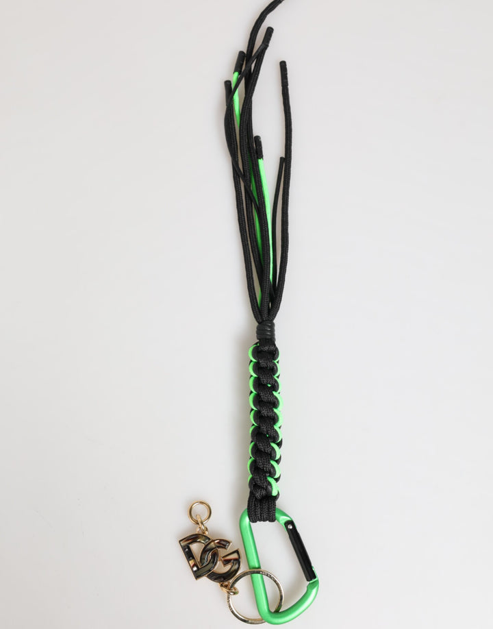 Dolce & Gabbana Multicolor Polyester Tape String DG Logo Keychain Keyring
