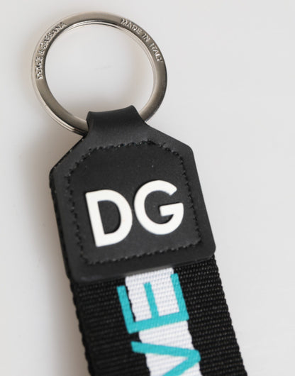 Porte-clés Dolce & Gabbana multicolore en polyester et laiton avec logo
