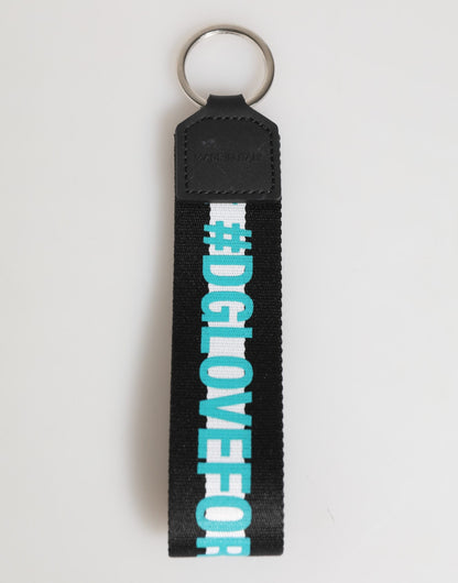 Porte-clés Dolce & Gabbana multicolore en polyester et laiton avec logo