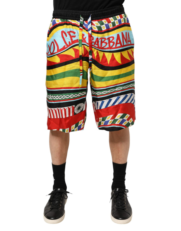 Dolce & Gabbana Short de bain imprimé Carretto sicilien multicolore
