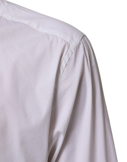 Chemise habillée Dolce & Gabbana GOLD en coton blanc à manches longues