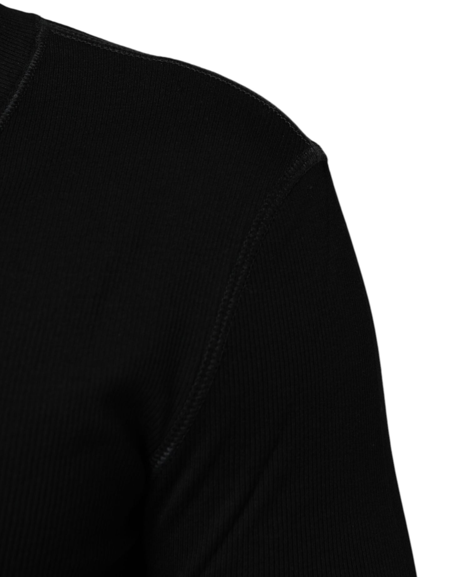 Gilet cardigan Dolce & Gabbana en coton noir boutonné pour homme