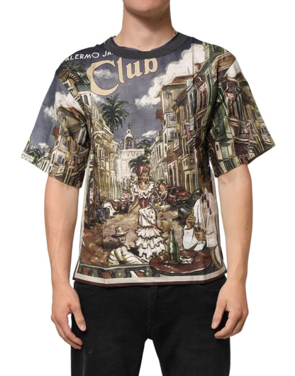 T-shirt homme Dolce & Gabbana Palermo Jazz Club col rond en lin