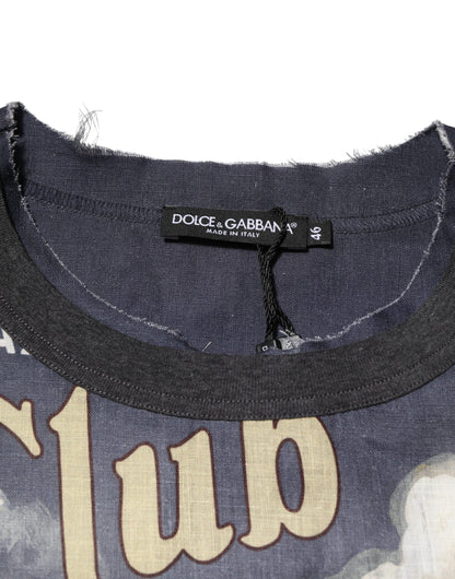 T-shirt homme Dolce & Gabbana Palermo Jazz Club col rond en lin