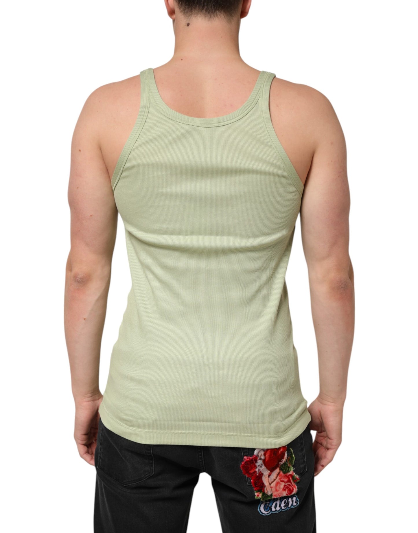 Dolce & Gabbana Camiseta sin mangas verde claro para hombre