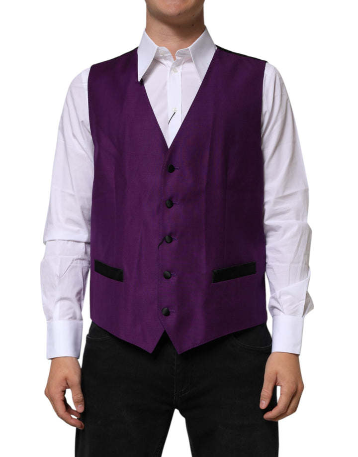 Chaleco formal de lana morada de Dolce & Gabbana