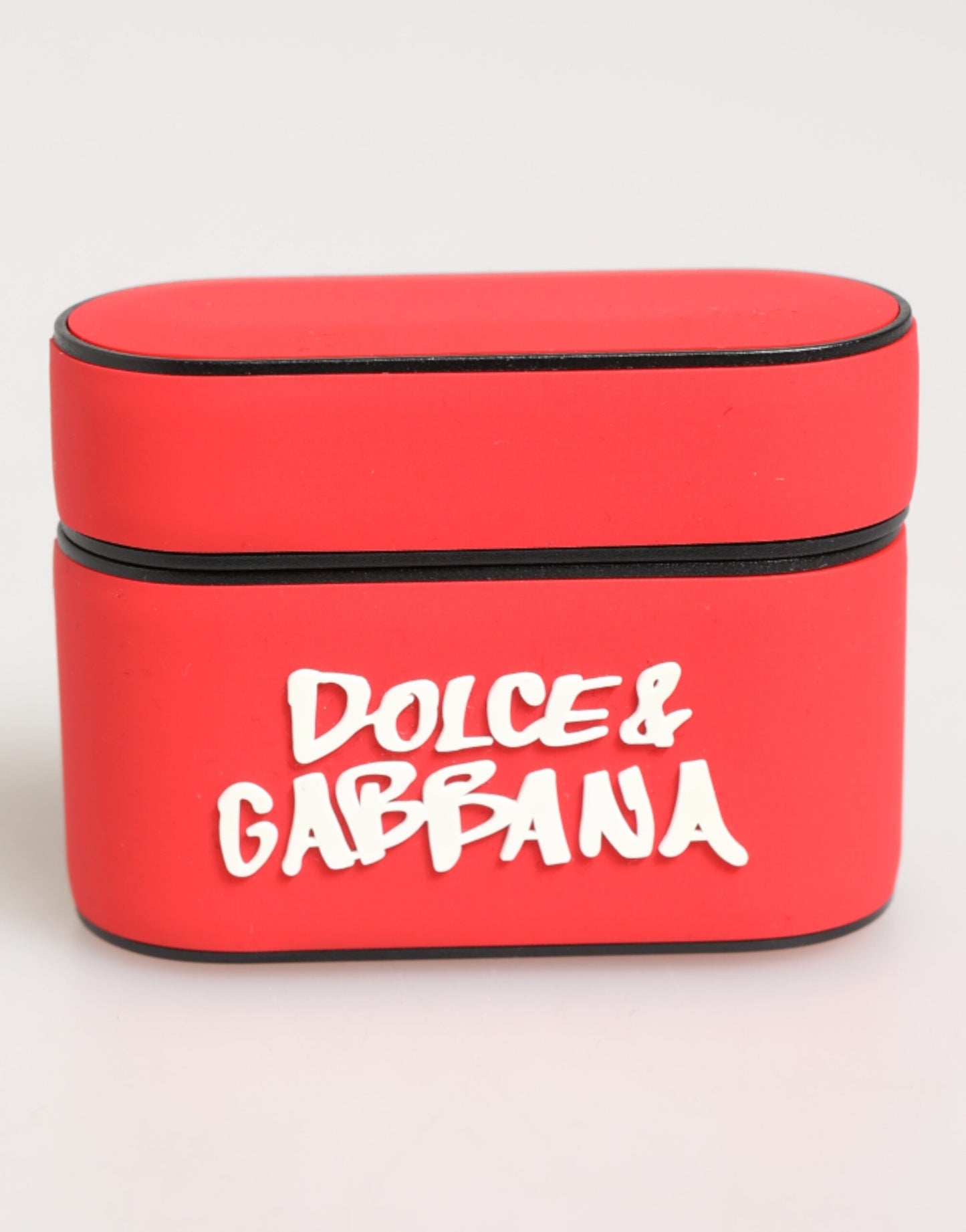 Étui Airpods Dolce & Gabbana Homme Rouge en PVC Gaufré Logo DG