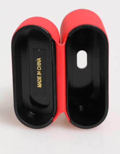 Étui Airpods Dolce & Gabbana Homme Rouge en PVC Gaufré Logo DG