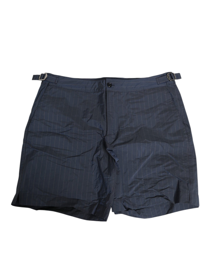 Dolce & Gabbana Bañador de Hombre con Rayas Diplomáticas de Poliéster Azul Marino