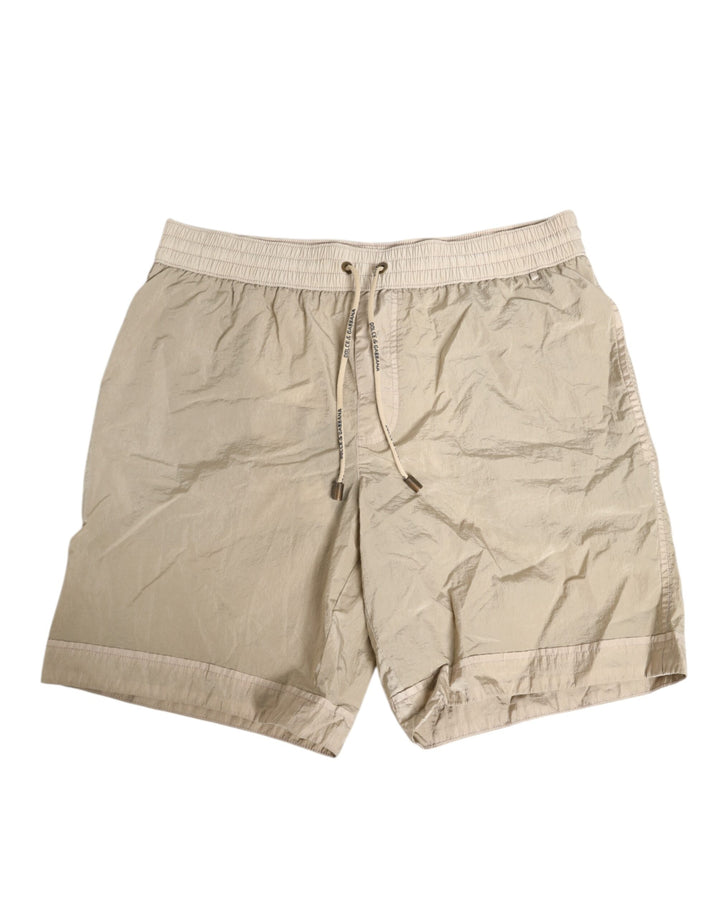 Dolce & Gabbana Bañador Bóxer de Nylon Beige para Hombre