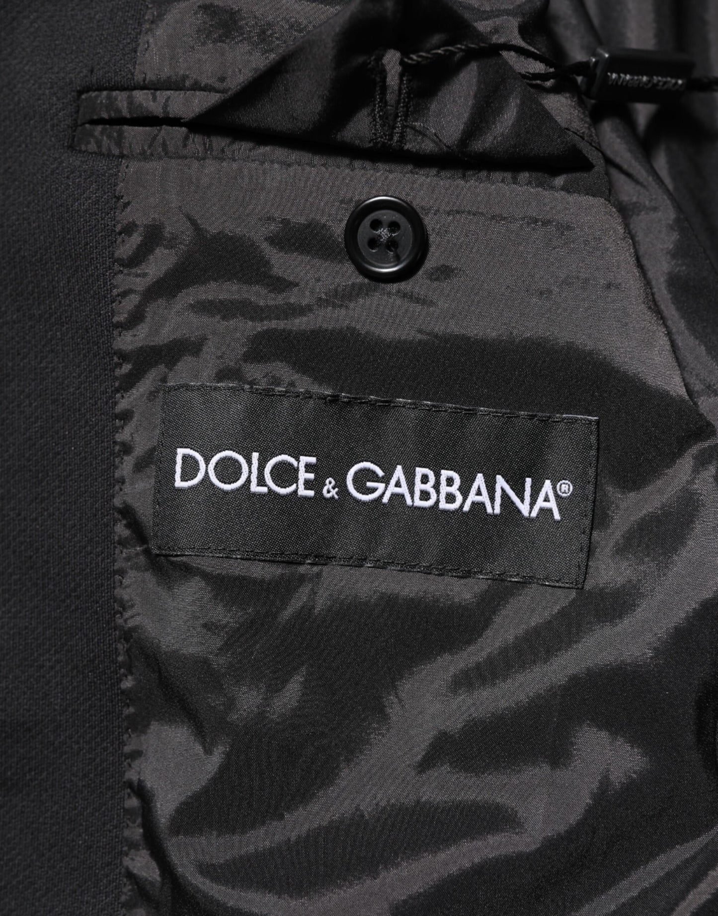 Dolce & Gabbana Dark Blue Cotton Men Jacket Coat Blazer Suit