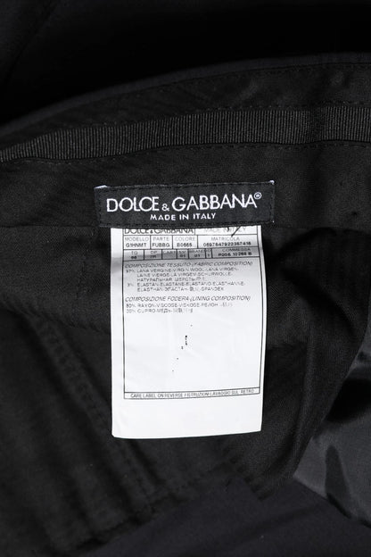 Pantalon de costume Dolce & Gabbana en laine noire pour homme
