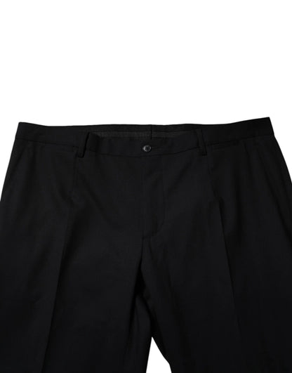 Pantalon de costume Dolce & Gabbana en laine noire pour homme