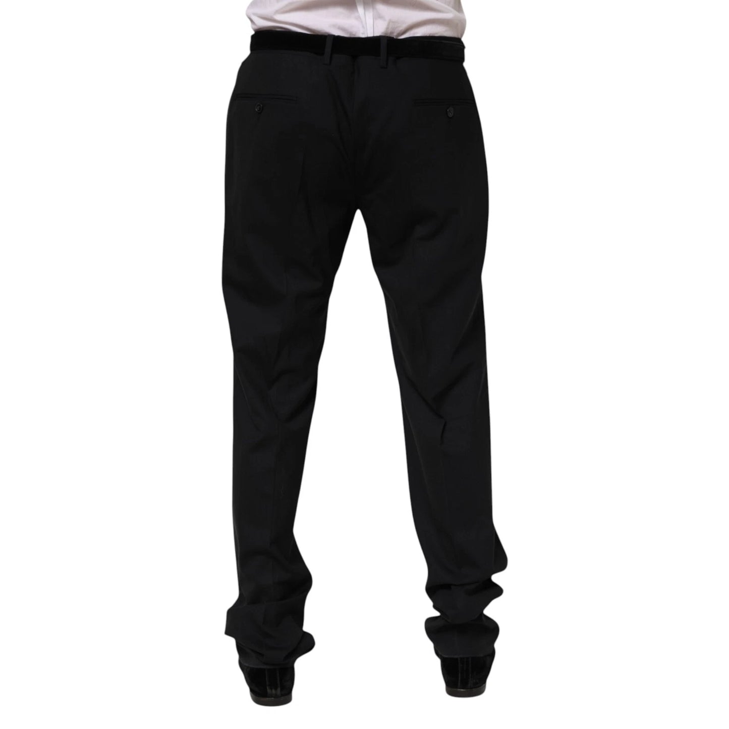 Pantalon de costume Dolce & Gabbana en laine noire pour homme