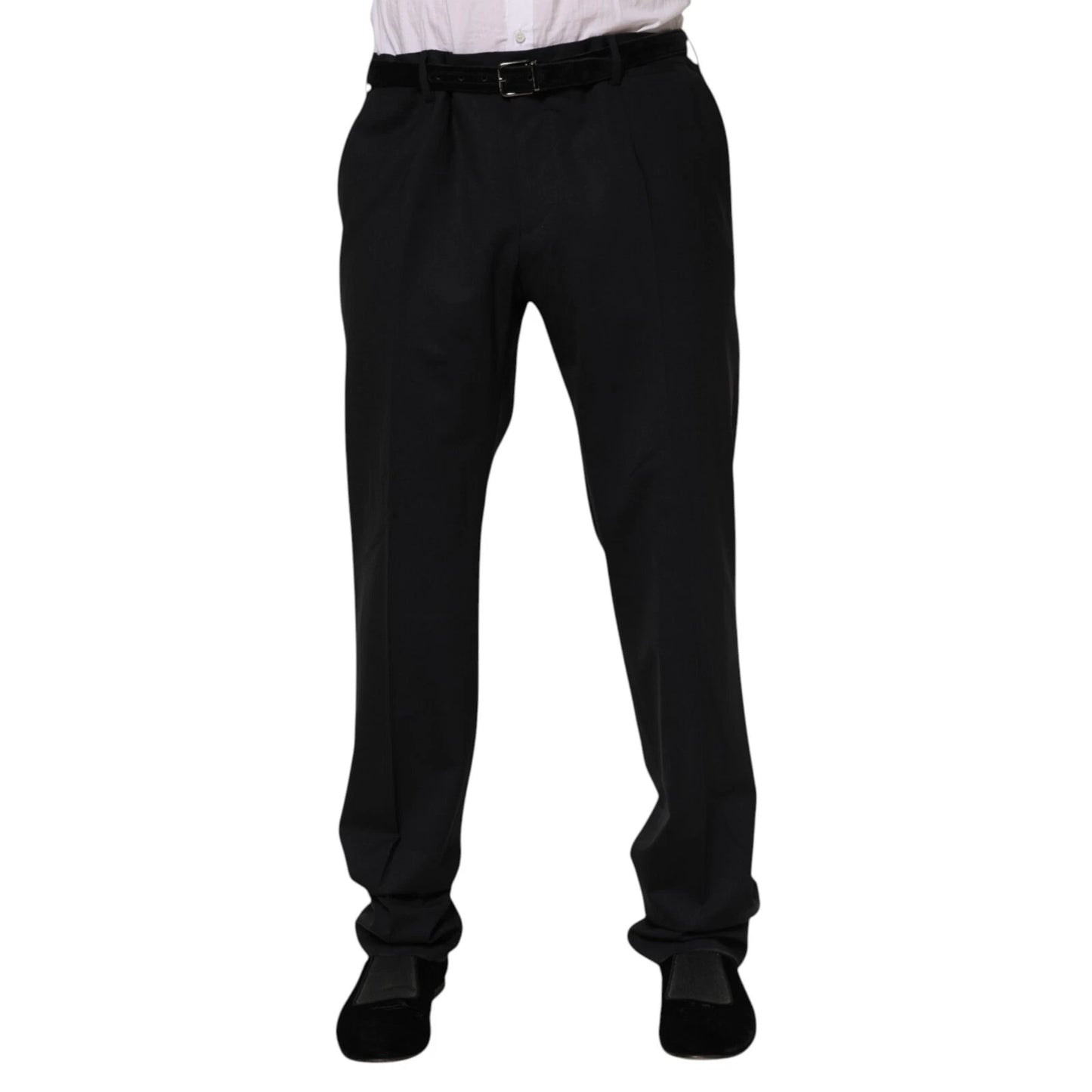 Pantalon de costume Dolce & Gabbana en laine noire pour homme