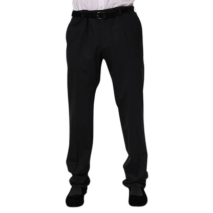 Pantalon de costume Dolce & Gabbana en laine noire pour homme