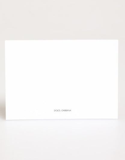 Porte-cartes en papier enveloppe à imprimé léopard multicolore Dolce & Gabbana
