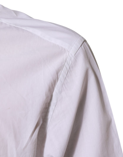 Dolce & Gabbana White Cotton MARTINI Men Formal Dress Shirt