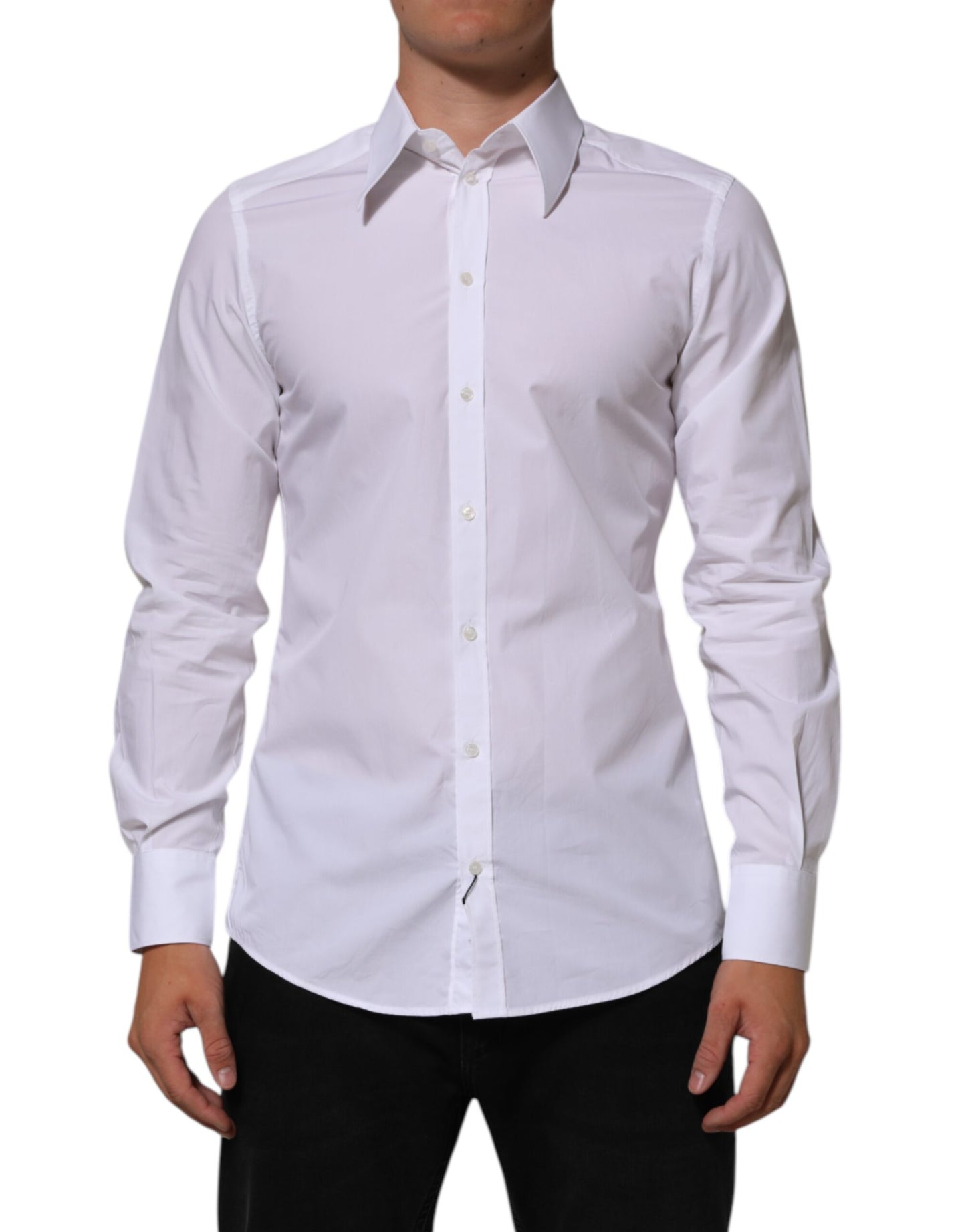 Camisa formal de vestir MARTINI de algodón blanco para hombre de Dolce & Gabbana