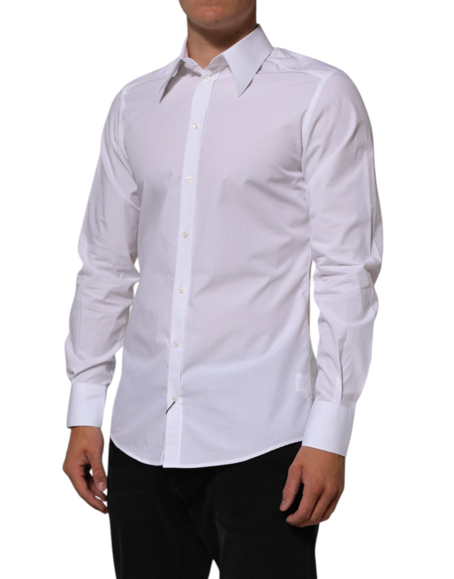 Camisa formal de vestir MARTINI de algodón blanco para hombre de Dolce & Gabbana
