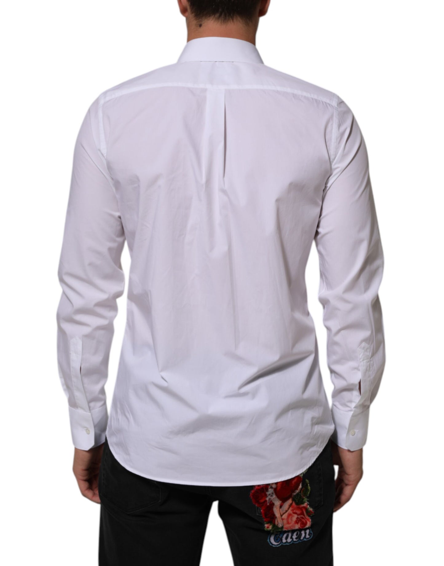 Camisa formal de vestir MARTINI de algodón blanco para hombre de Dolce & Gabbana