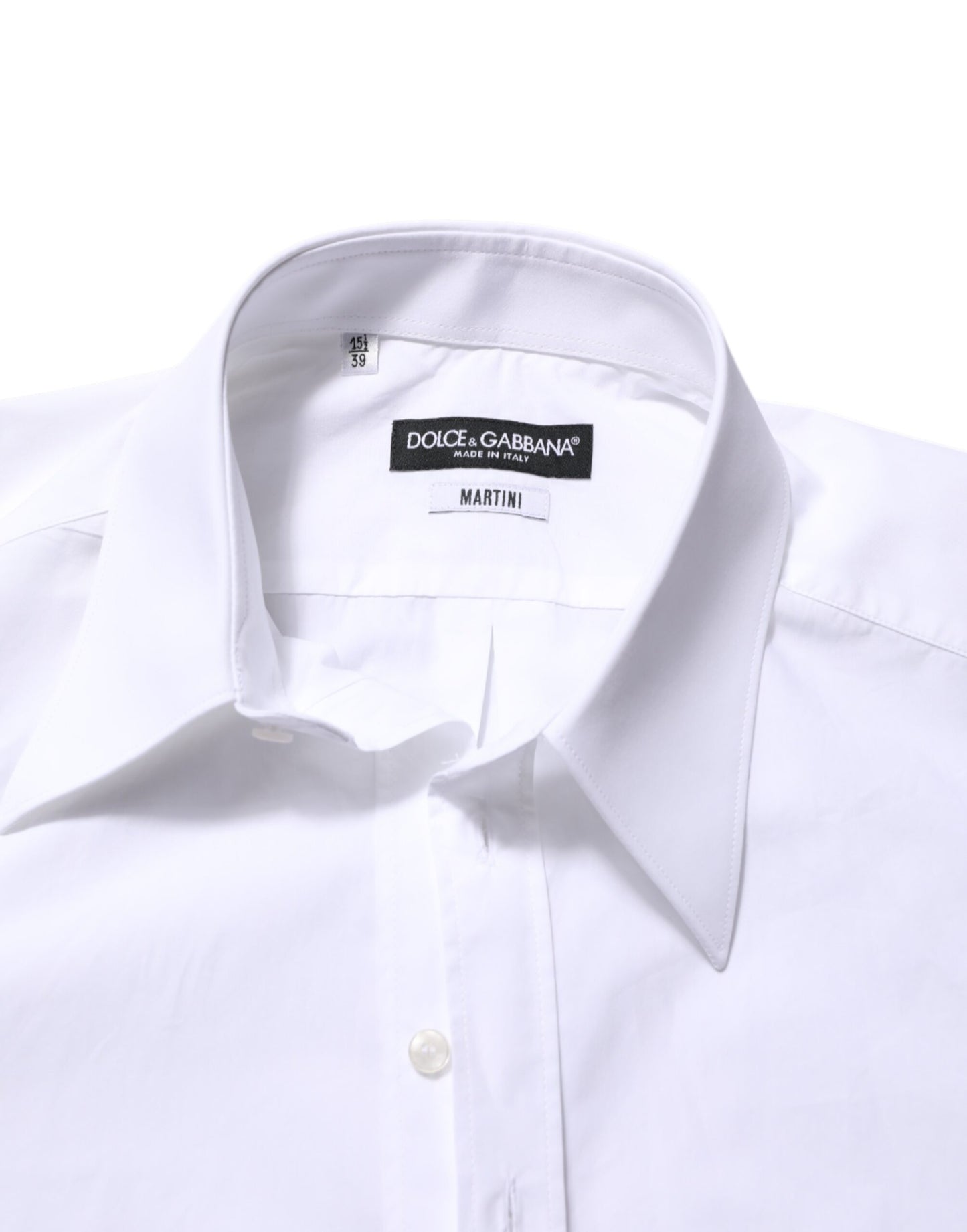 Camisa formal de vestir MARTINI de algodón blanco para hombre de Dolce & Gabbana