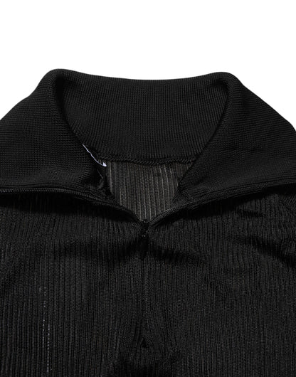 Dolce & Gabbana Suéter negro de viscosa con cuello alto