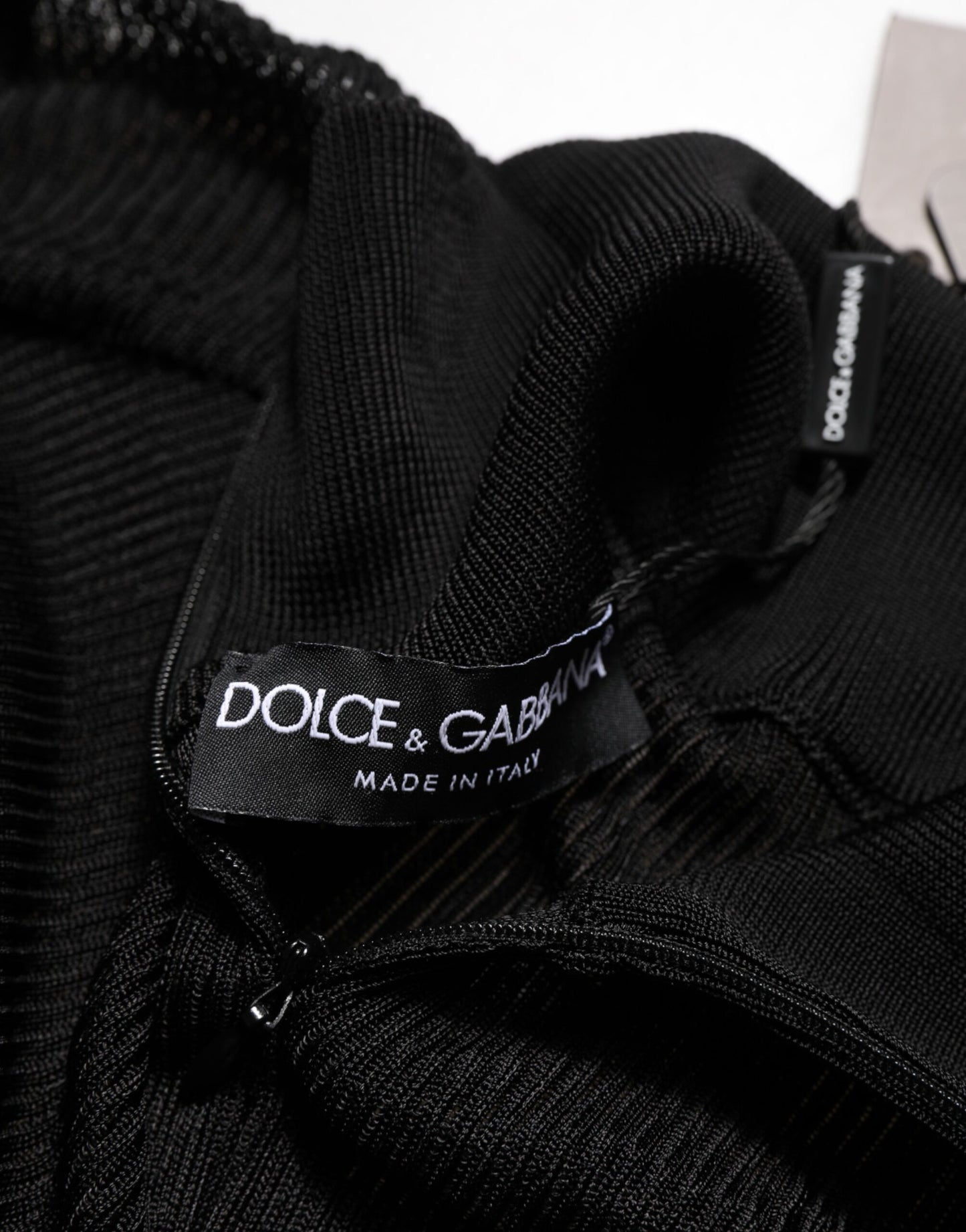 Dolce & Gabbana Suéter negro de viscosa con cuello alto