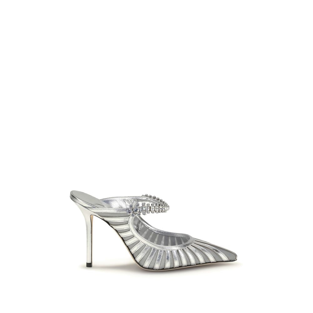 Escarpins à talons hauts Jimmy Choo en cuir argenté