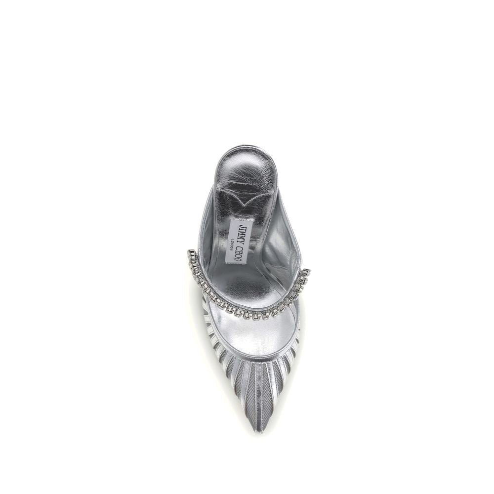 Escarpins à talons hauts Jimmy Choo en cuir argenté