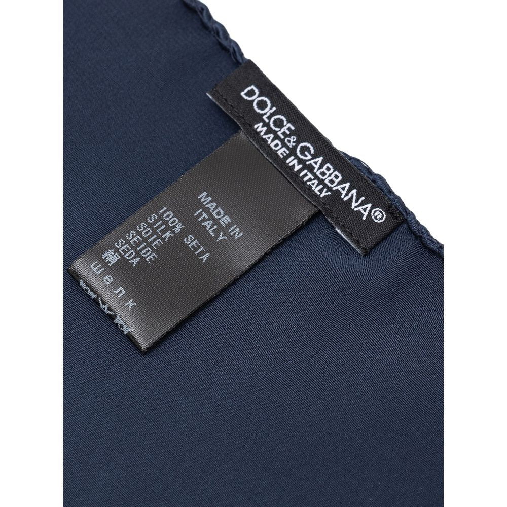 Pañuelo de bolsillo Dolce & Gabbana de seda azul