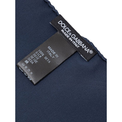 Pañuelo de bolsillo Dolce & Gabbana de seda azul