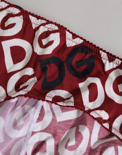 Dolce & Gabbana Bordeaux DG Logo Slip Bottom Brief Underwear