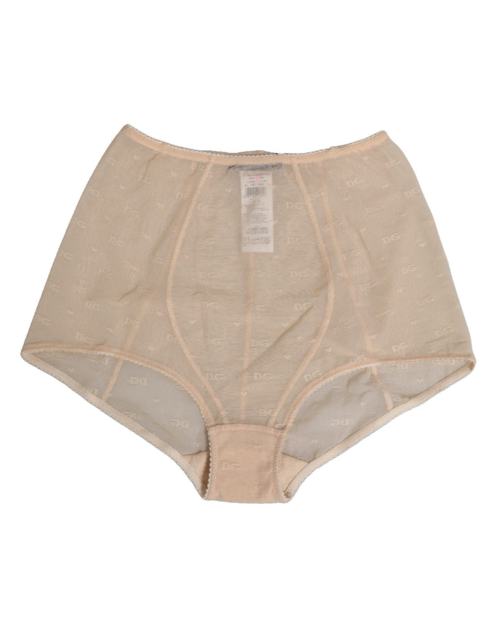 Braga faja de cintura alta de nailon beige Dolce & Gabbana