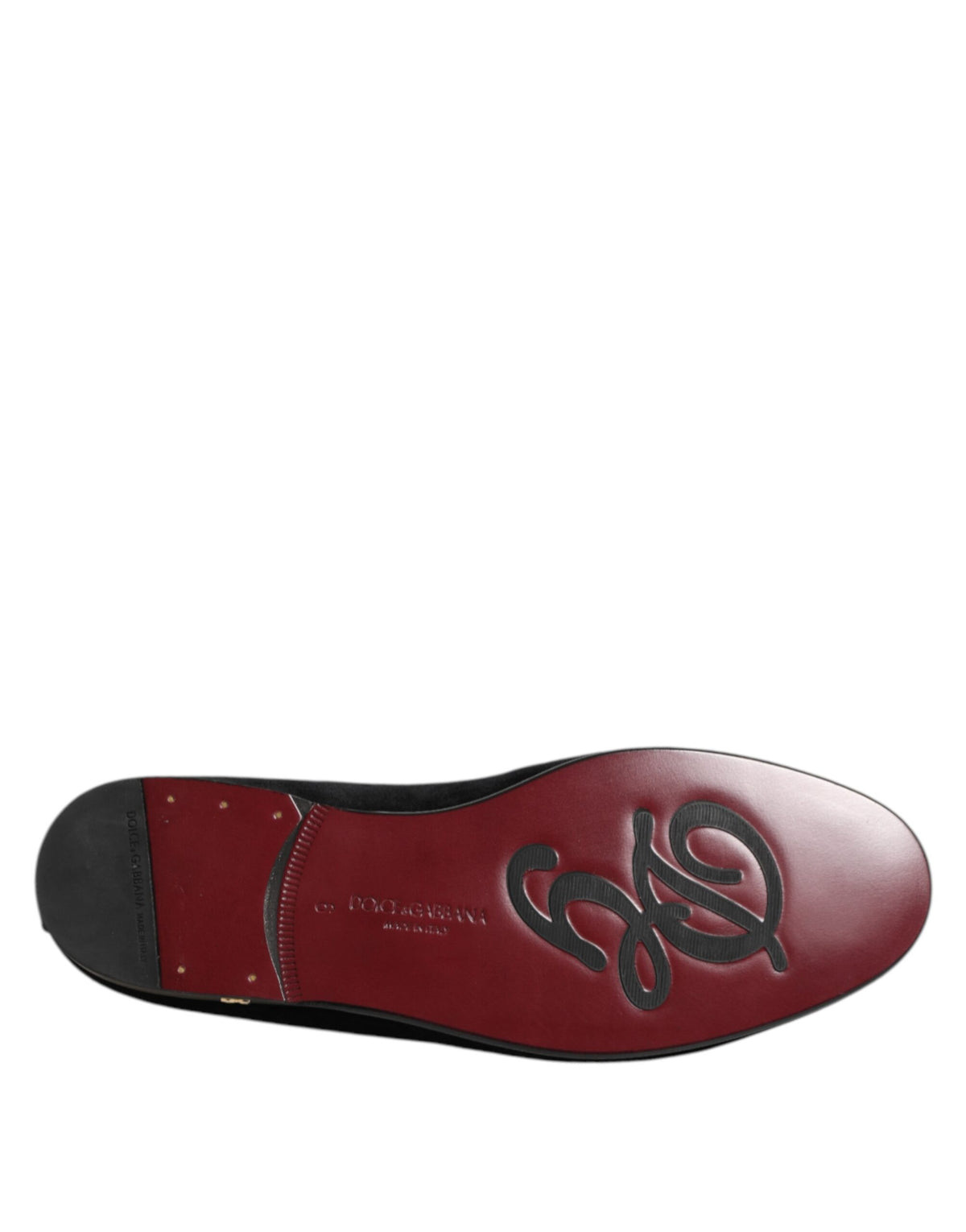 Zapatos Mocasines de Hombre Dolce & Gabbana de Terciopelo Negro con Corona Dorada