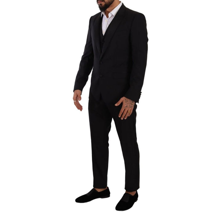 Costume trois-pièces Dolce & Gabbana en laine noire