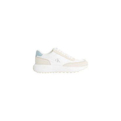 Calvin Klein Jeans Beige Leather Athletic Sneakers
