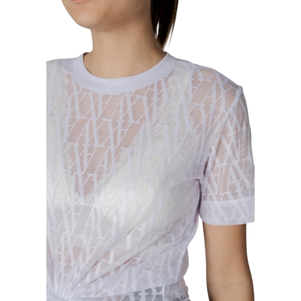 Armani Exchange White Polyester T-Shirt