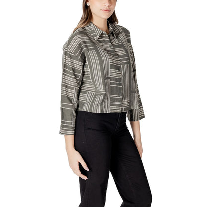 Jacqueline De Yong Green Viscose Blouse
