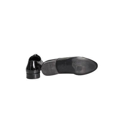 Roberto Pepe Luxury Black Leather Men Shoe