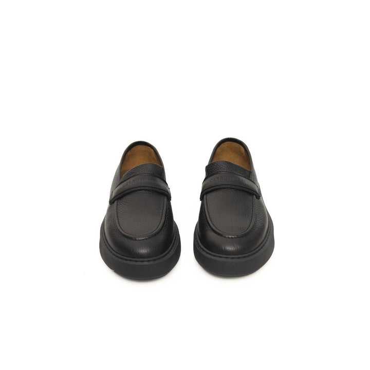Cerruti 1881 Black Leather Men Loafer